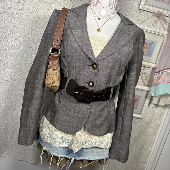 vintage‎ office siren fitted blazer top - Picture 3 of 5